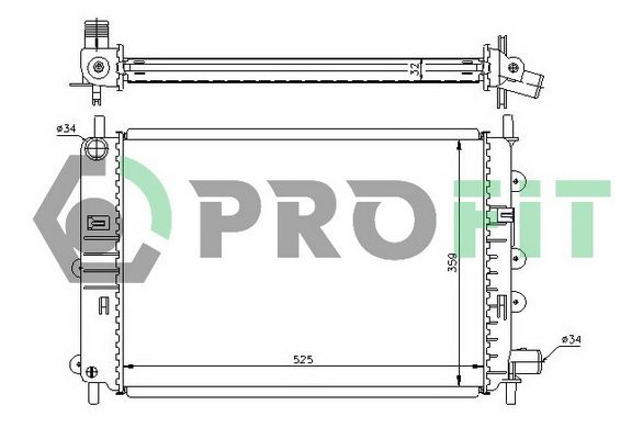 PROFIT Радиатор, охлаждение двигателя PR 2530A1