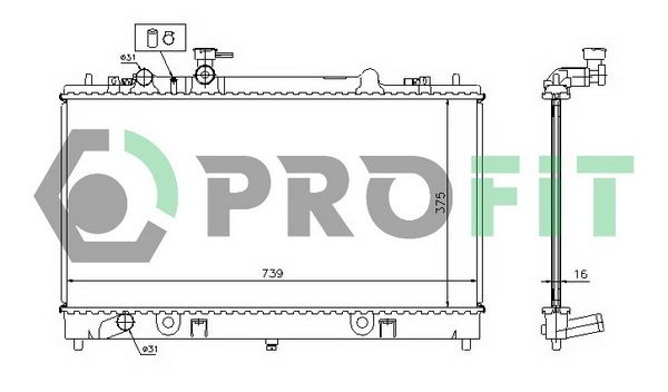 PROFIT radiatorius, variklio aušinimas PR 3030A1