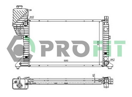 PROFIT radiatorius, variklio aušinimas PR 3546A2