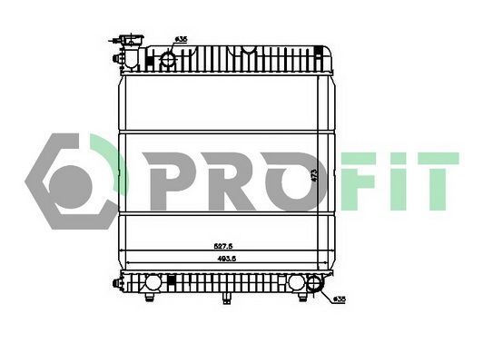 PROFIT radiatorius, variklio aušinimas PR 3568A1