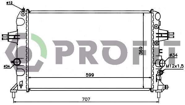 PROFIT radiatorius, variklio aušinimas PR 5054A2