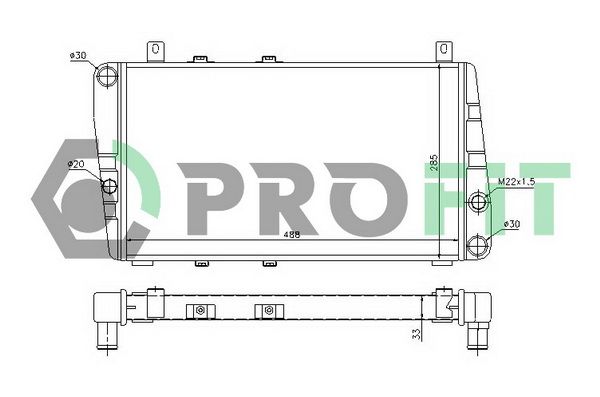 PROFIT radiatorius, variklio aušinimas PR 9505A1