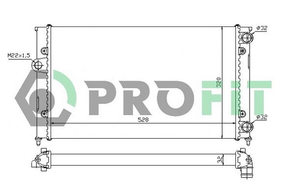 PROFIT radiatorius, variklio aušinimas PR 9522A2