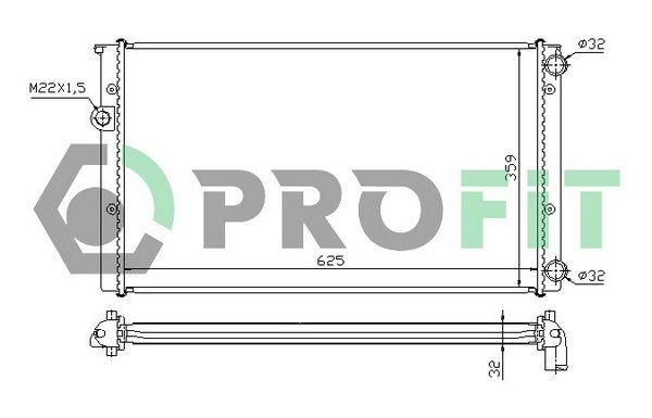 PROFIT Радиатор, охлаждение двигателя PR 9522A4