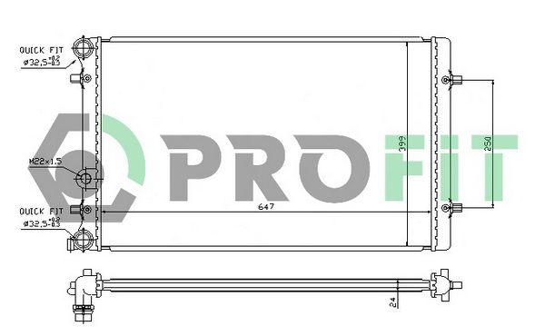 PROFIT Радиатор, охлаждение двигателя PR 9523A2