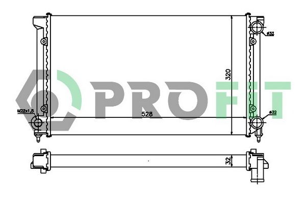 PROFIT radiatorius, variklio aušinimas PR 9537A4