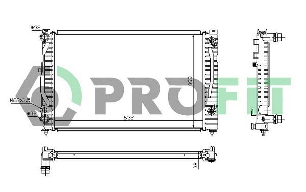 PROFIT Радиатор, охлаждение двигателя PR 9539A1