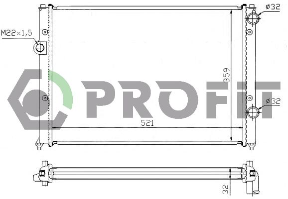 PROFIT radiatorius, variklio aušinimas PR 9565A3