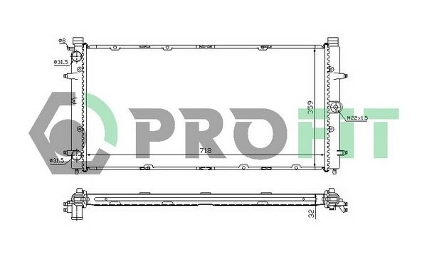 PROFIT radiatorius, variklio aušinimas PR 9567A1