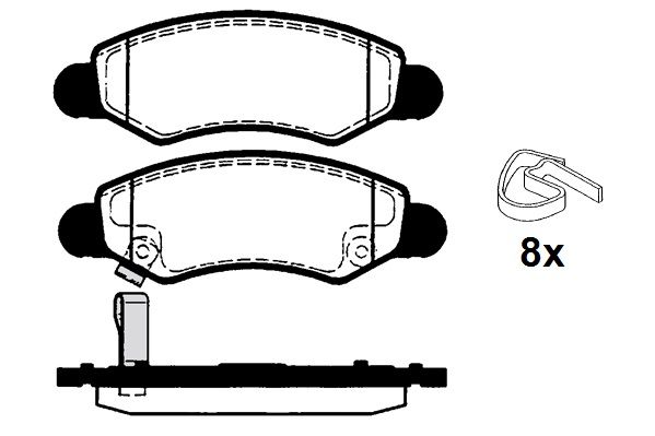 RAICAM Комплект тормозных колодок, дисковый тормоз RA.0424.0