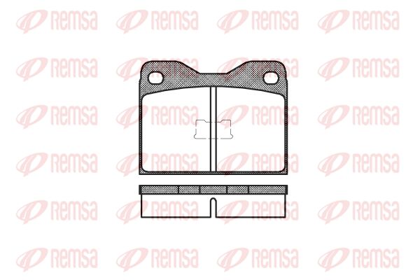 REMSA Комплект тормозных колодок, дисковый тормоз 0008.10