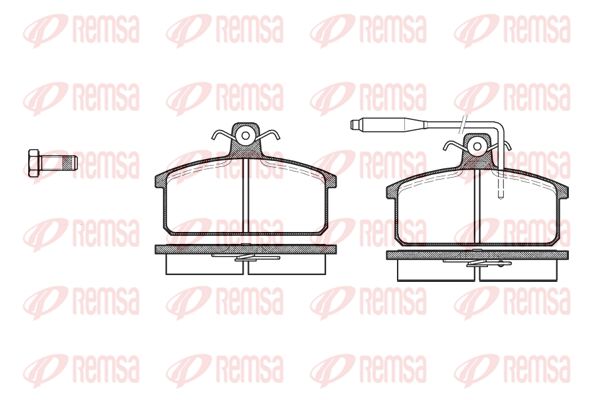 REMSA Комплект тормозных колодок, дисковый тормоз 0128.02