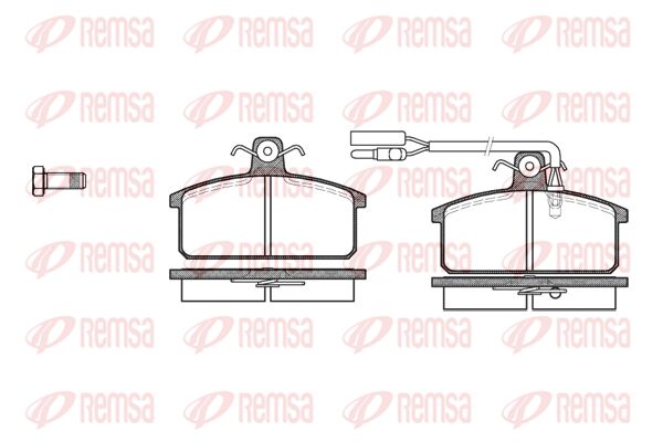 REMSA Комплект тормозных колодок, дисковый тормоз 0128.12
