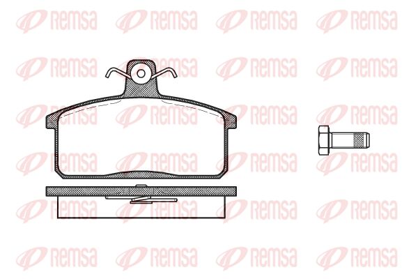 REMSA stabdžių trinkelių rinkinys, diskinis stabdys 0128.40