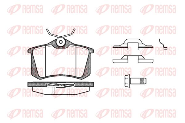 REMSA Комплект тормозных колодок, дисковый тормоз 0263.16