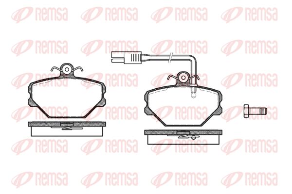 REMSA Комплект тормозных колодок, дисковый тормоз 0264.12