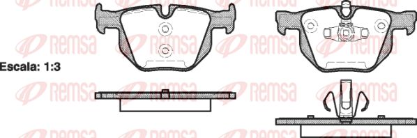 REMSA Комплект тормозных колодок, дисковый тормоз 0381.70