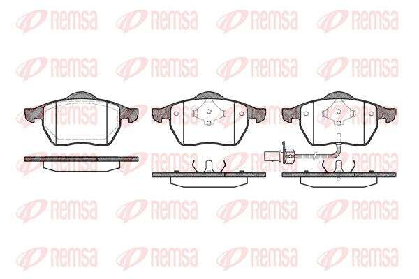 REMSA Комплект тормозных колодок, дисковый тормоз 0390.11