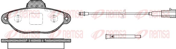 REMSA stabdžių trinkelių rinkinys, diskinis stabdys 0414.21