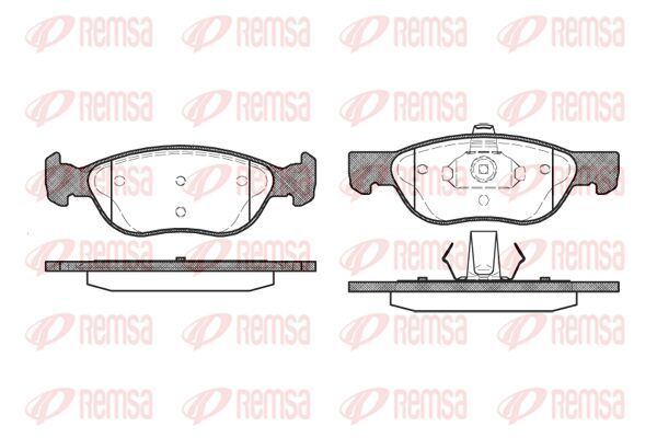 REMSA Комплект тормозных колодок, дисковый тормоз 0587.00
