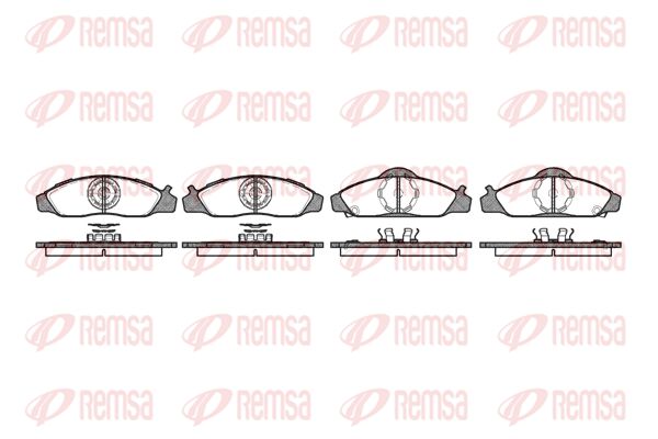 REMSA Комплект тормозных колодок, дисковый тормоз 0624.12