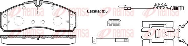 REMSA stabdžių trinkelių rinkinys, diskinis stabdys 0651.22