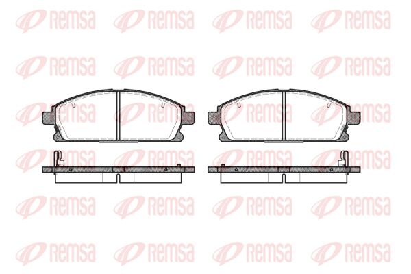 REMSA Комплект тормозных колодок, дисковый тормоз 0674.12