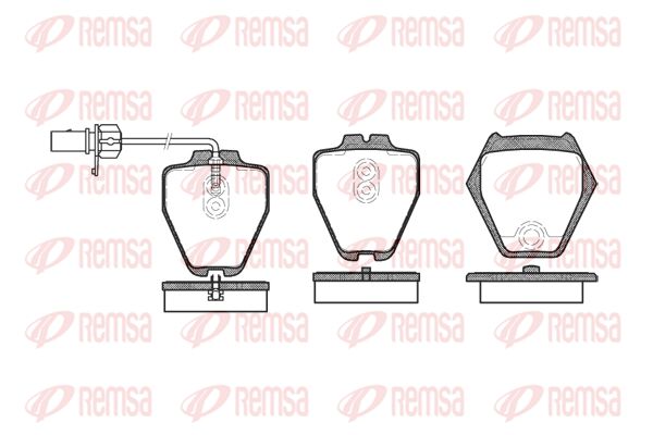 REMSA Комплект тормозных колодок, дисковый тормоз 0752.02