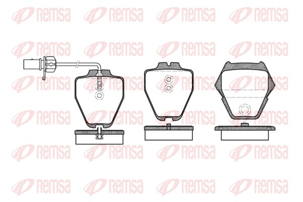 REMSA stabdžių trinkelių rinkinys, diskinis stabdys 0752.22