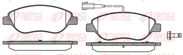 REMSA stabdžių trinkelių rinkinys, diskinis stabdys 0860.02