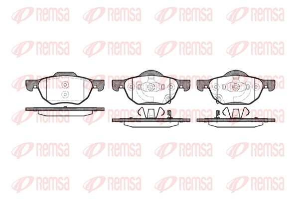 REMSA Комплект тормозных колодок, дисковый тормоз 1068.02