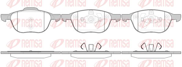 REMSA stabdžių trinkelių rinkinys, diskinis stabdys 1082.00