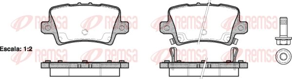 REMSA Комплект тормозных колодок, дисковый тормоз 1206.02