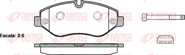 REMSA stabdžių trinkelių rinkinys, diskinis stabdys 1245.00