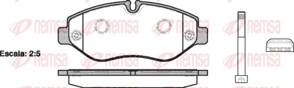 REMSA Комплект тормозных колодок, дисковый тормоз 1245.10