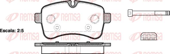 REMSA Комплект тормозных колодок, дисковый тормоз 1282.00