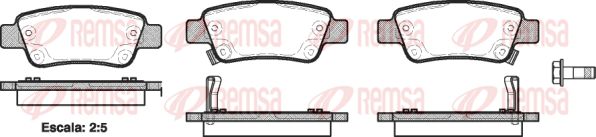 REMSA stabdžių trinkelių rinkinys, diskinis stabdys 1290.02