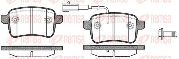 REMSA Комплект тормозных колодок, дисковый тормоз 1450.02