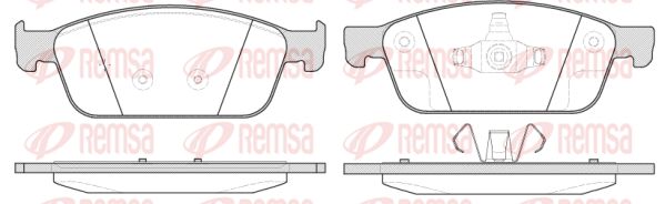 REMSA Комплект тормозных колодок, дисковый тормоз 1510.10
