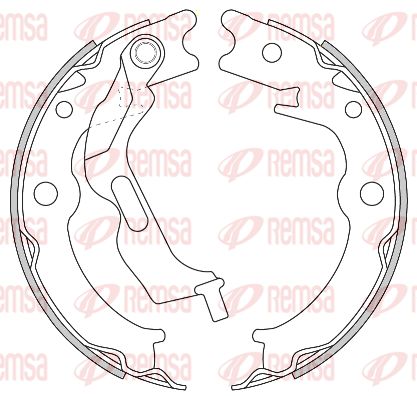 REMSA Барабанная тормозная колодка, стояночный тормоз 4627.00