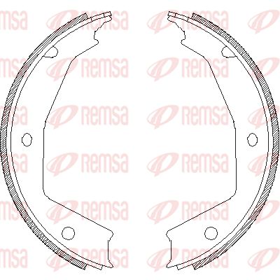 REMSA Комплект тормозных колодок, стояночная тормозная с 4705.00