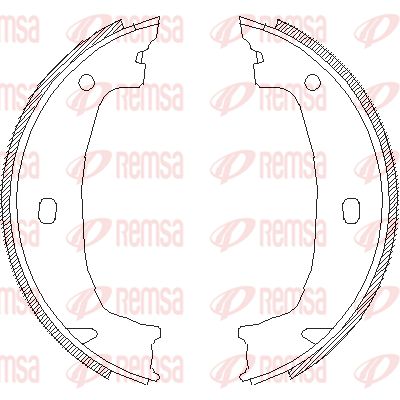 REMSA Барабанная тормозная колодка, стояночный тормоз 4715.00
