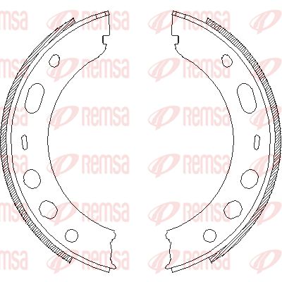 REMSA Барабанная тормозная колодка, стояночный тормоз 4724.00