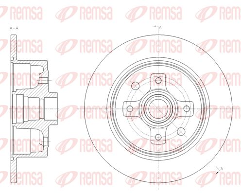 REMSA Тормозной диск 6217.00
