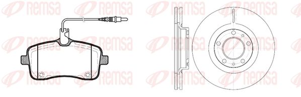 REMSA Комплект тормозов, дисковый тормозной механизм 81102.00