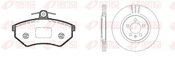 REMSA Комплект тормозов, дисковый тормозной механизм 8134.02