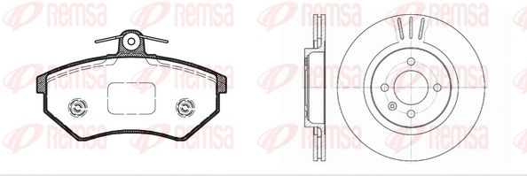 REMSA Комплект тормозов, дисковый тормозной механизм 8134.03