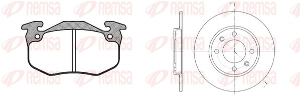 REMSA Комплект тормозов, дисковый тормозной механизм 8144.02