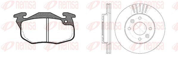 REMSA stabdžių rinkinys, diskiniai stabdžiai 8192.02