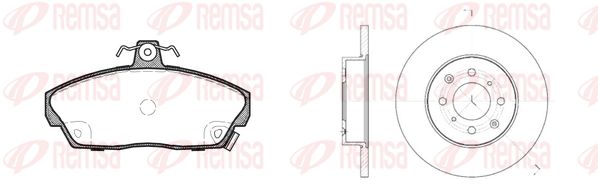 REMSA Комплект тормозов, дисковый тормозной механизм 8337.00